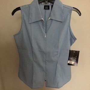 DCC Blue/White Sleeveless Top